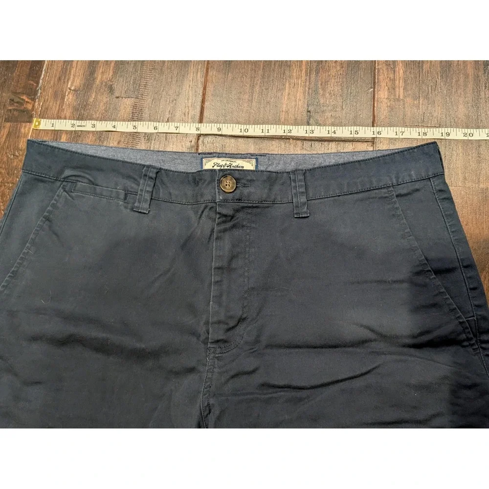 Flag & Anthem Shorts Womens 36 Navy Blue Casual‎ Chino Cuffed Cotton Dry Goods - Picture 7 of 10